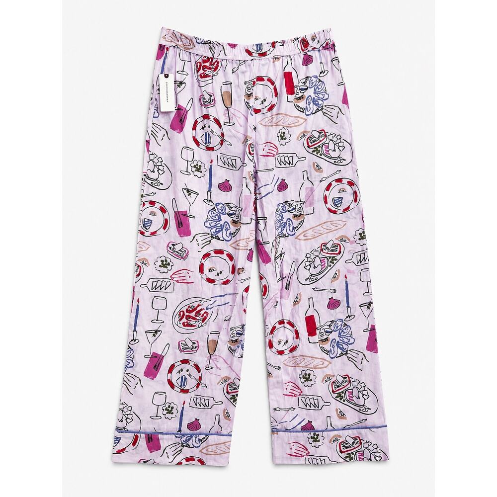 NWT Anthropologie pajama pant size medium dinner party theme
